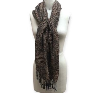 Inc Checkered Leopard Scarf